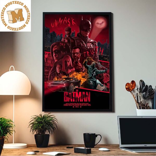 The Batman 2022 Unmask The Truth Home Decor Poster Canvas