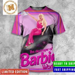 The Destroyer Of Barbie Worlds Barbenheimer Barbie Movie x Oppenheimer All Over Print Shirt