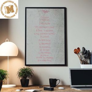 Travis Scott Utopia Tracklist Home Decor Poster Canvas