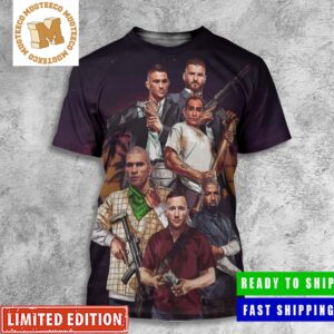 UFC 291 GTA Themed Featuring Dustin Poirier and Justin Gaethje All Over Print Shirt