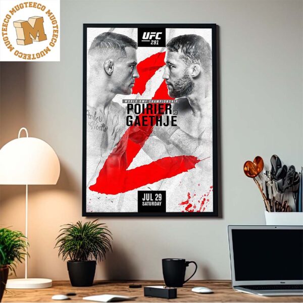 UFC 291 Poirier vs Gaethje World BMF Championship Home Decor Poster Canvas