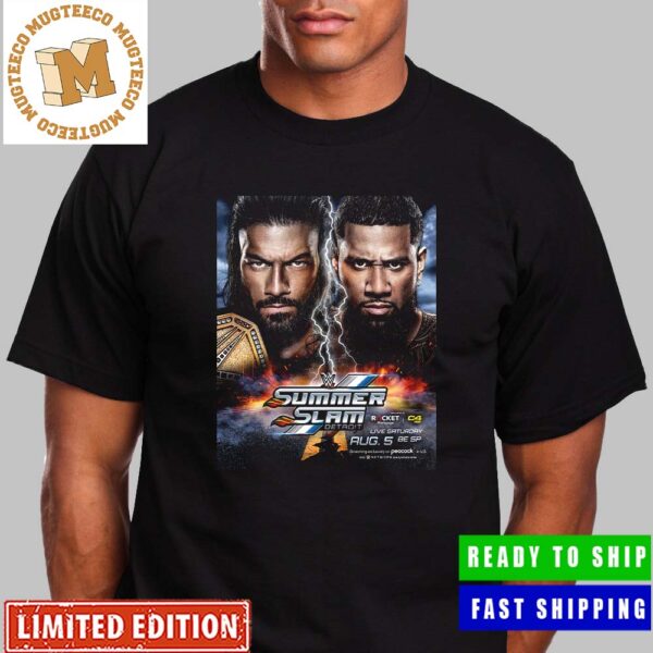 WWE SummerSlam Detroit Tribal Combat Roman Reigns And Jey Uso Poster Unisex T-Shirt