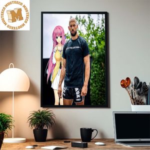 Andrew Tate GM With Anime Girl Home Decor Poster Canvas