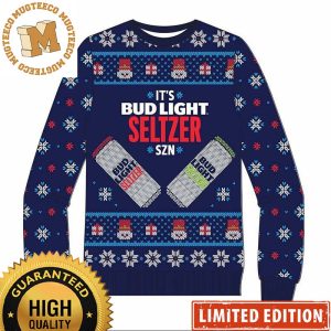 Bud Light It’s Bud Light Seltzer SZN Promo Navy Chritsmas Holiday Ugly Sweater
