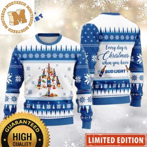 Bud Light Pine Tree Bottles Everyday Is Christmas When You Have Bud Light Holiday Ugly Sweater