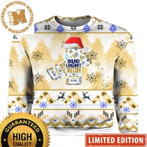 Bud Light Seltzer Ginger Snap Golden For Beer Lovers Chirstmas Ugly Sweater 2023