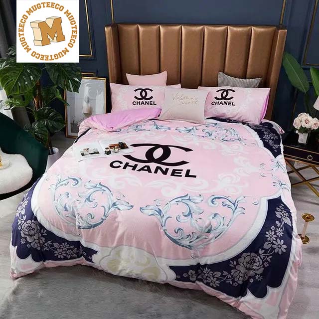 Chanel Coco Noir Paris Black Perfume With Pink Flowers In White Background Bedding  Set Queen - Mugteeco in 2023