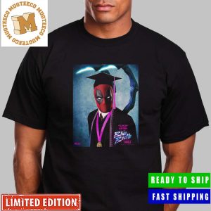 Deadpool Graduation Yearbook Photo Blue Beetle New Poster Style Unisex T-Shirt