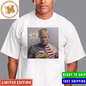 Donald Trump Mugshot With USA Flag And Eagle Tattoo Unisex T-Shirt