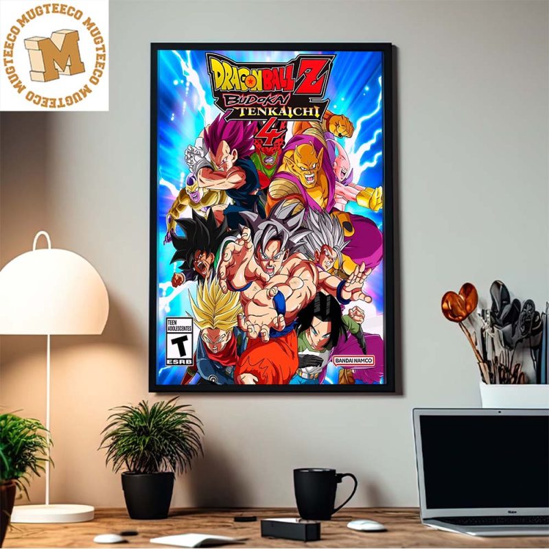 Dragon Ball Z Budokai Tenkaichi 4 Official Poster Wall Decor Poster Canvas  - Byztee