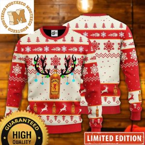 Fireball Reindeer Bottle Knitting Pattern Holiday Ugly Sweater 2023