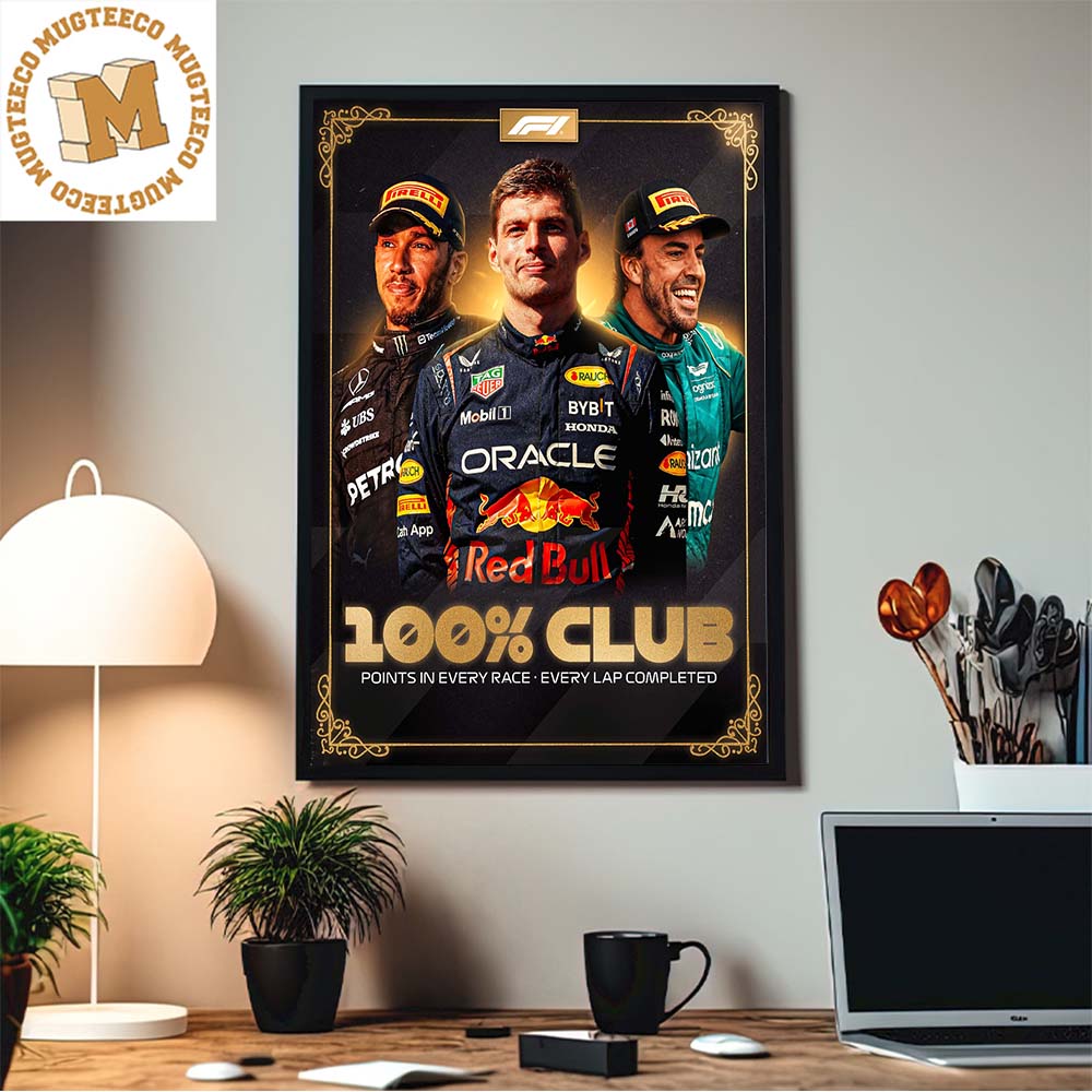 Formula 1 Max Verstappen Lewis Hamilton And Fernando Alonso 100% Club  Points In Every Race Every La Completed Poster Canvas - Mugteeco