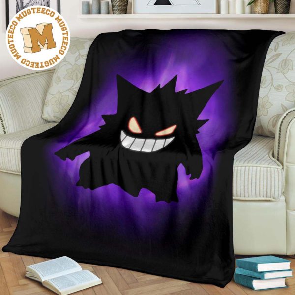 Gengar Fleece Blanket For Fan Gift Idea