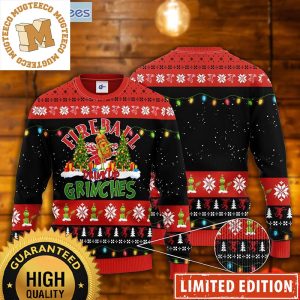Grinch Fireball Drink Up Grinches Knitting Pattern Holiday Ugly Sweater 2023