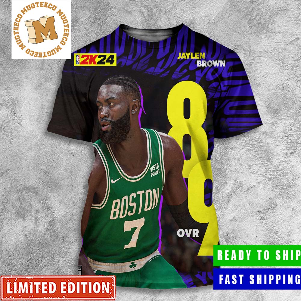 Jaylen Brown From Boston Celtics Earns An 89 OVR For NBA 2K24 All Over  Print Shirt - Mugteeco