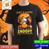 Peanuts Charlie Brown And Snoopy Watching Halloween Moon Cleveland Browns Indians Cavaliers And Buckeyes Shirt