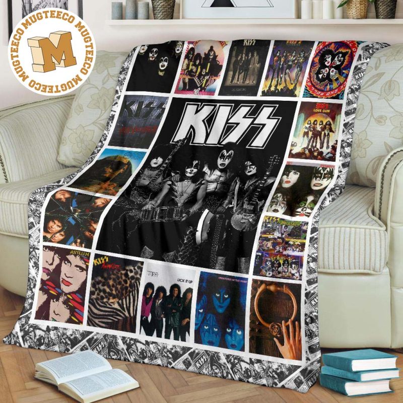 Kiss Fleece Blanket For Rock Fan Music Mugteeco