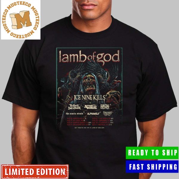 Lamb Of God US Summer Shows Poster Vintage T-Shirt