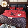 Luxury Louis Vuitton Collage Art Colorful Of Many Pieces Of Monogram Bedding Set