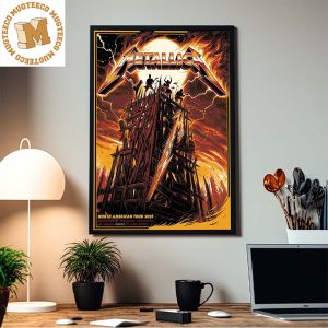Metallica Exclusive Colorway Pop Up Shop Poster For M72 Phoenix Of M72 World Tour North American Tour 2023 Decor Poster Canvas