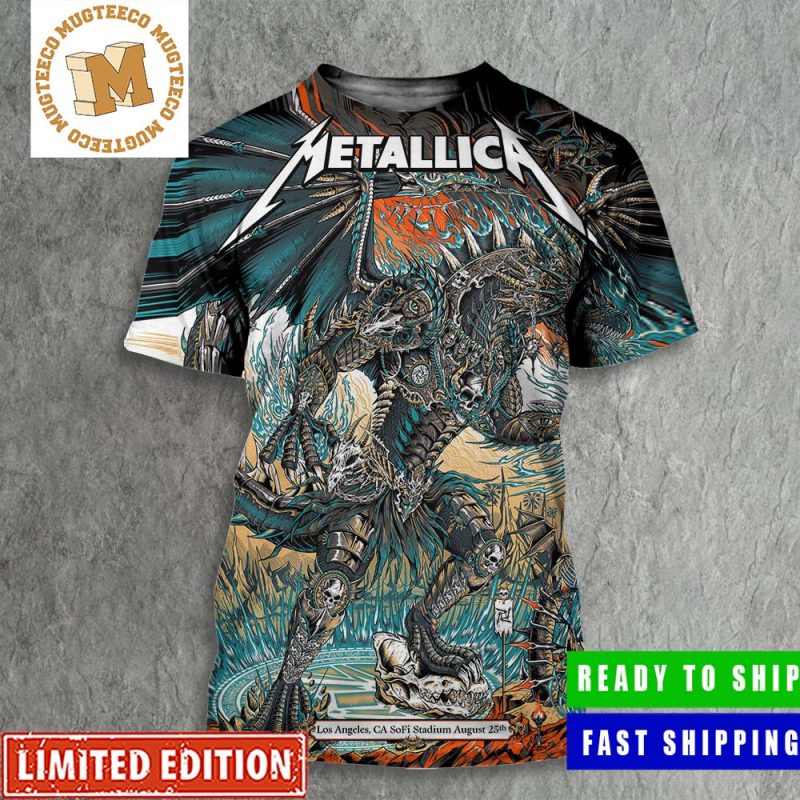 Metallica M72 World Tour In Los Angeles CA SoFi Stadium August 25 First Show Poster All Over Print Shirt