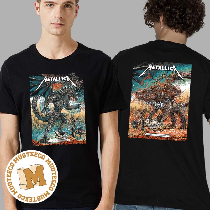 Metallica M72 World Tour Los Angeles CA SoFi Stadium M72 LA Combine Poster Show Dragon And Cerberus Style Unisex T Shirt