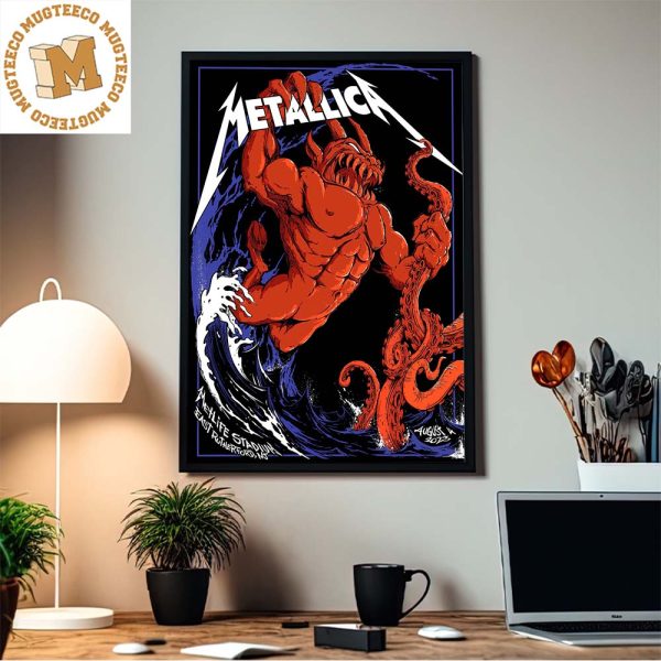 Metallica M72 World Tour North America East Rutherford NJ Metlife Stadium August 4 Home Decor Poster Canvas