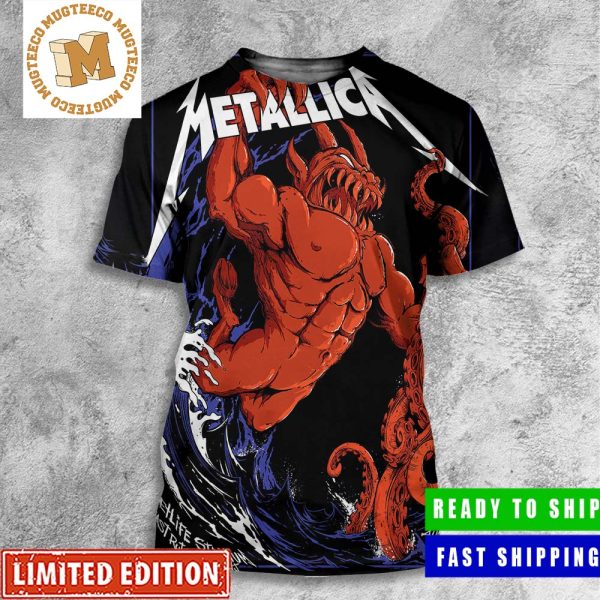 Metallica M72 World Tour North America East Rutherford NJ Metlife Stadium August 4 Poster All Over Print Shirt