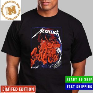 Metallica M72 World Tour North America East Rutherford NJ Metlife Stadium  Devil Versus Kraken Two Sides Print Unisex T-Shirt - Mugteeco