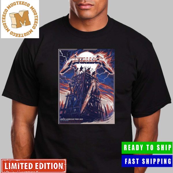 Metallica M72 World Tour North American Tour 2023 East Rutherford August 4th Poster Unisex T-Shirt