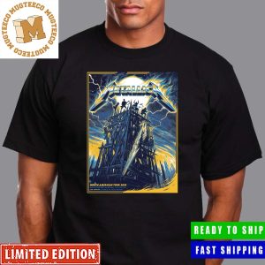 Metallica M72 World Tour North American Tour 2023 Los Angeles Exclusive Colorway Ver 1 Yellow And Blue Classic T-Shirt