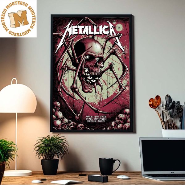 Metallica M72 World Tour Stade Olympique Montreal Quebec August 11 2023 Decor Poster Canvas