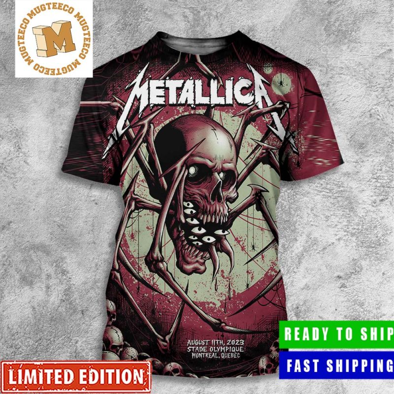 Montreal Qc August 13 2023 Metallica Tour Poster Shirt - Hersmiles