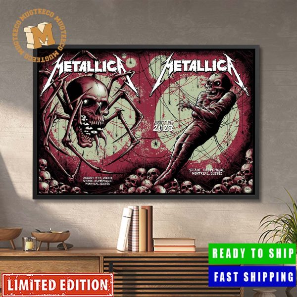 Metallica M72 World Tour Stade Olympique Montreal Quebec Full Show Combine Home Decor Poster Canvas