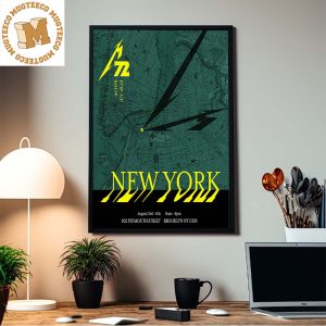 Metallica M72 Worldtour New York Pop Up Shop Map Home Decor Poster Canvas