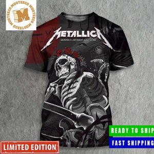 Metallica The Night Two Of The M72 World Tour Arlington Texas AT&T Stadium August 20th 2023 3D Shirt