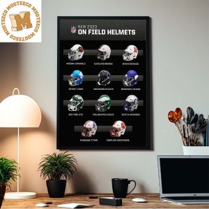 NFL New 2023 On Field Helmets Home Decor Poster Canvas