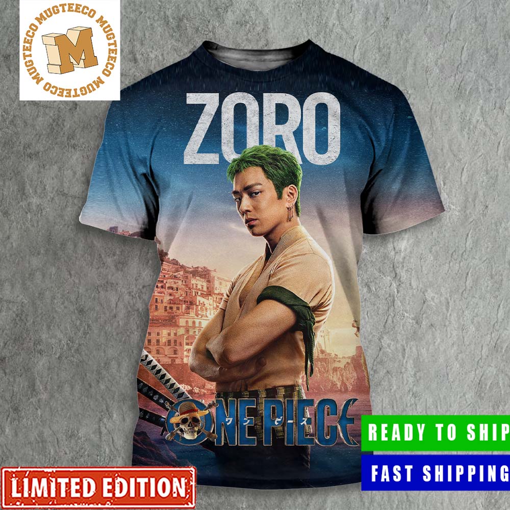 Zoro One Piece Netflix Live Action Poster 3D T-Shirt - Binteez