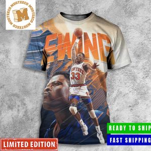 Patrick Ewing New York Knicks Dunk Move Fan Art All Over Print Shirt