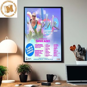 Pink Summer Carnival Tour 2024 Australia Home Decor Poster Canvas