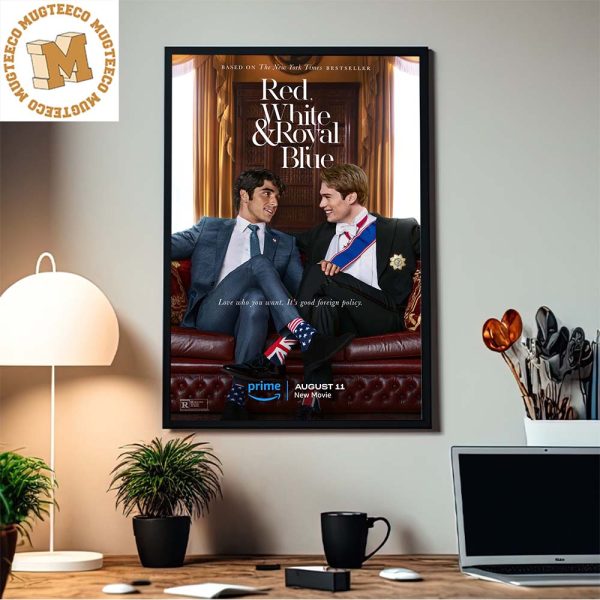 Red White & Royal Blue Based On The New York Times Bestseller Decor Poster Canvas