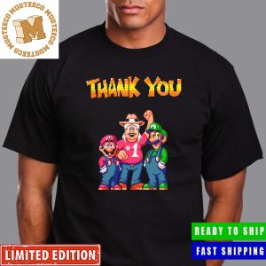 Thank You Charles Martinet Mario And Luigi Pixel Style Unisex T-Shirt