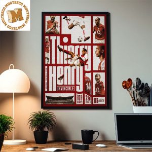 The Invinvible Thierry Henry The Greatest Striker In Premier League Home Decor Poster Canvas