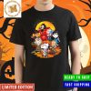 The Peanuts Snoopy And Charlie Browns Watching Atlanta Braves Happy Halloween Classic T-Shirt