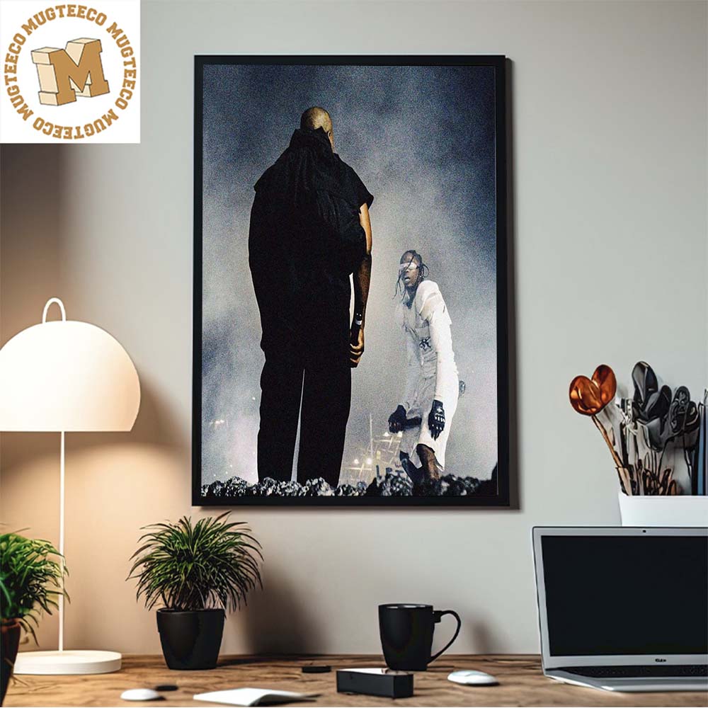 Travis Scott And Kanye West Perfomance Circus Maximus Rome Concert Home  Decor Poster Canvas - Mugteeco