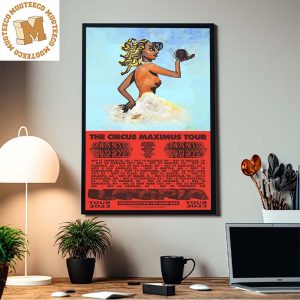 Travis Scott The Circus Maximus Tour From Oct 11 To Dec 29 Tour 2023 Home Decor Poster Canvas