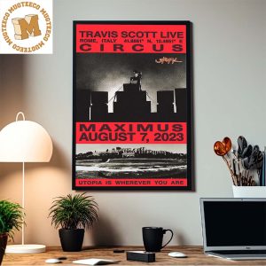 Utopia Travis Scott Live Circus Maximus In Italy August 7 Home Decor Poster Canvas