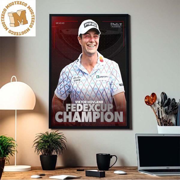 Viktor Hovland Is The 2023 Fedexcup Champion The Third Victory Of The Season Home Decor Poster CanvasHome Decor Poster Canvas