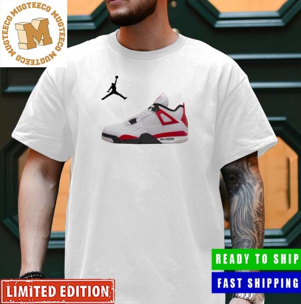 Air Jordan 4 Red Cement Sneaker Gifts For Fan Active T-Shirt