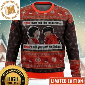 Akira Project Tetsuo Shima x Kaneda Shotaro Knitting Santa Hat Pattern Christmas Ugly Sweater
